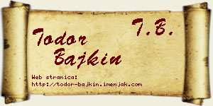 Todor Bajkin vizit kartica